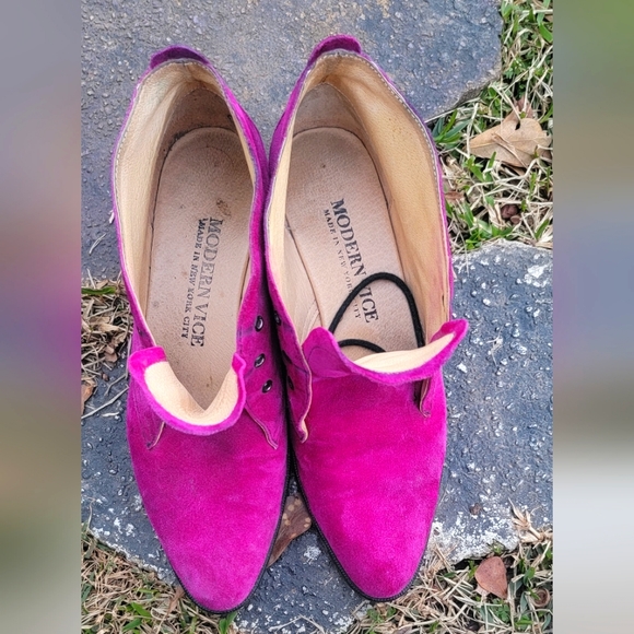 Modern Vice Shoes - Modern Vice Pink Lace-up Booties